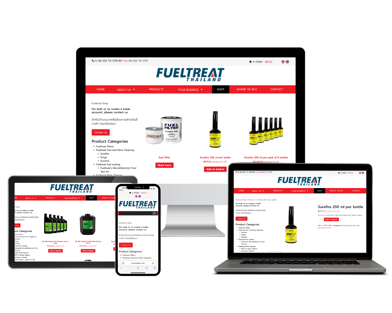 Fueltreat ecommerce website