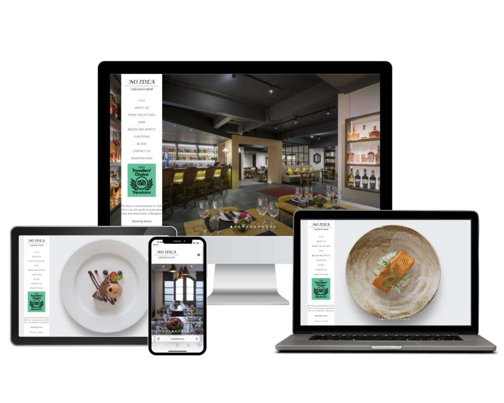 No Idea Gastropub website by ClipCube Media